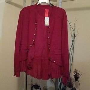 NWT Red romantic jacket
